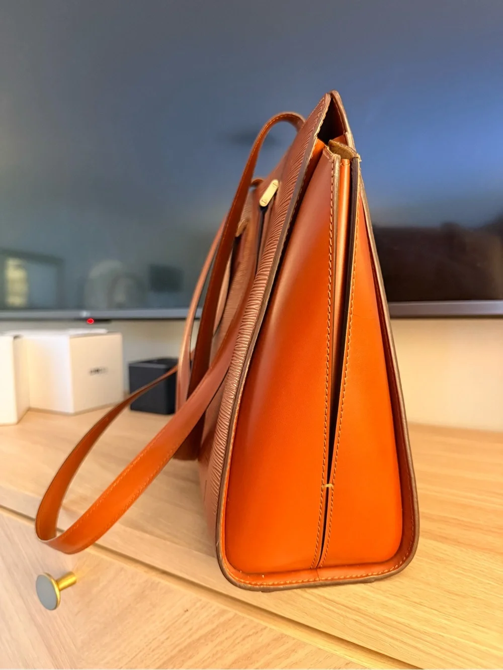 Louis Vuitton Epi Duplex tote in  Kenyan fawn RARE VINTAGE